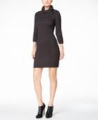 Calvin Klein Buckled Cowl-neck Sweater Dress