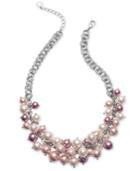 Charter Club Silver-tone Ombre Imitation Pearl Statement Necklace, 17 + 2 Extender, Created For Macy's