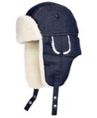 Levi's Men's Fleece-lined Washed Denim Trapper Hat