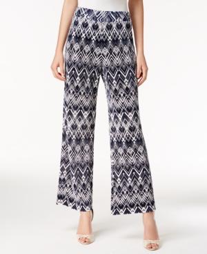 Alfani Printed Wide-leg Pants, Only At Macy's