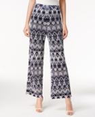 Alfani Printed Wide-leg Pants, Only At Macy's
