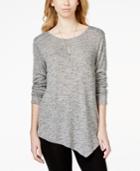 Bar Iii Asymmetrical-hem Knit Top
