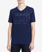 Calvin Klein Jeans Men's V-neck Logo Print T-shirt