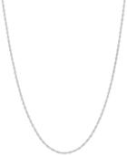 14k White Gold Necklace, 18 Light Rope Chain
