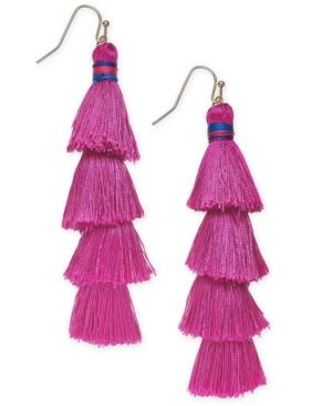 I.n.c. Gold-tone Tiered Tassel Drop Earrings, Created For Macy's