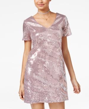 City Studios Juniors' Sequined Shift Dress