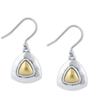 Lucky Brand Two-tone Triangular Drop Earrings