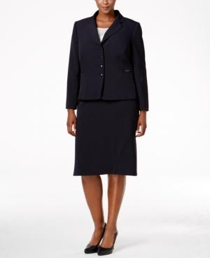 Tahari Asl Plus Size Four-button Skirt Suit