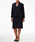 Tahari Asl Plus Size Four-button Skirt Suit