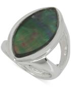Robert Lee Morris Soho Silver-tone Marquise Stone Cut-out Ring