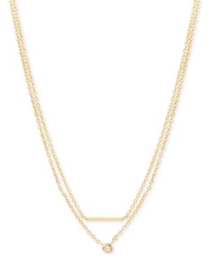 Kenneth Cole New York Bar And Diamond Accent Layer Pendant Necklace