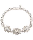 Givenchy Silver-tone Crystal Cluster Link Bracelet