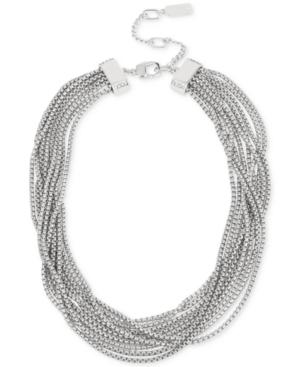 Kenneth Cole New York Silver-tone Multi-chain Collar Necklace