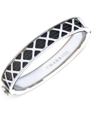 Charriol Womens Black And Silver-tone Multi-x Cable Bangle Bracelet