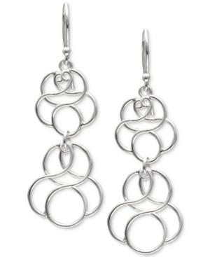 Giani Bernini Circular Drop Earrings In Sterling Silver, Created For Macy's