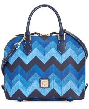 Dooney & Bourke Denim Chevron Zip Zip Satchel, A Macy's Exclusive Style