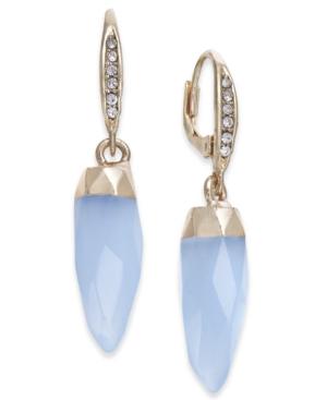 Paul & Pitu Naturally Gold-tone Stone Spike Drop Earrings