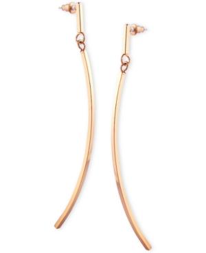 Guess Curved Stick Linear Drop Earrings