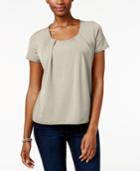 Jm Collection Petite Chain-neck Top, Created For Macy's