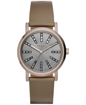 Dkny Women's Soho Light Brown Leather Strap Watch 38mm Ny2422