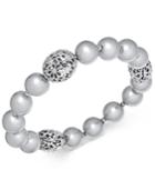 Charter Club Large Bead & Imitation Pearl Stretch Bracelet, Created For Macy's