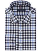 Tommy Hilfiger Men's Classic/regular Fit Non-iron Blue Check Dress Shirt
