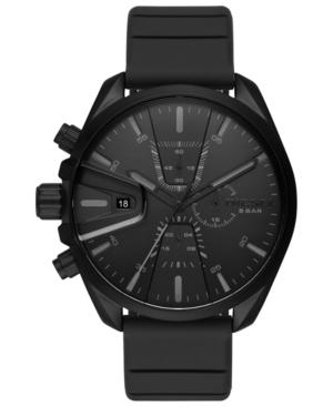 Diesel Men's Chronograph Ms9 Chrono Black Silicone Strap Watch 48mm