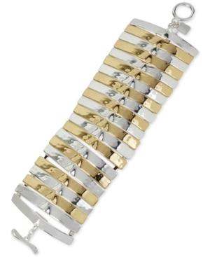 Robert Lee Morris Soho Two-tone Flex Link Bracelet