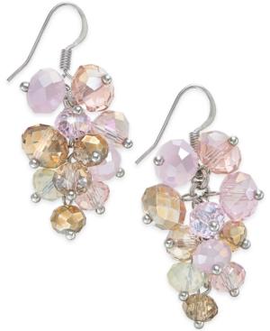 C.a.k.e. By Ali Khan Silver-tone Bead Cluster Drop Earrings