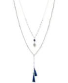 Lonna & Lilly Gold-tone 2-in-1 Evil-eye And Tassel Pendant Necklace