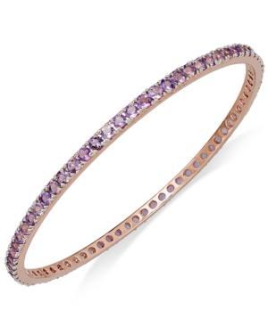 Victoria Townsend 18k Rose Gold Over Sterling Silver Amethyst Bangle Bracelet (6-3/8 Ct. T.w.-7-1/10 Ct. T.w.)