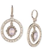 Marchesa Gold-tone Stone & Crystal Orbital Drop Earrings