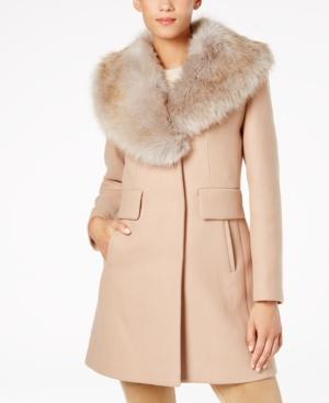 Kate Spade New York Faux-fur-collar Walker Coat