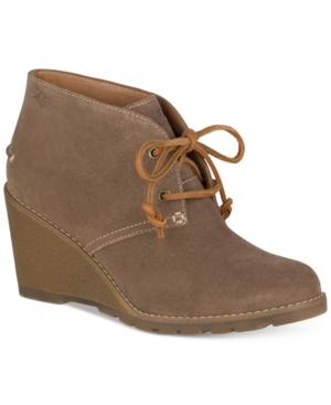 Sperry Women's Celeste Prow Wedge Ankle Booties Women's Shoes