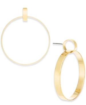 Inc International Concepts Gold-tone Linked Drop Hoop Earrings, Created For Macy's
