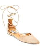 Steve Madden Women's Sunshine Lace-up Pointed Flats Women's Shoes