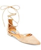 Steve Madden Women's Sunshine Lace-up Pointed Flats Women's Shoes