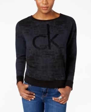 Calvin Klein Jeans Flocked Logo Sweatshirt