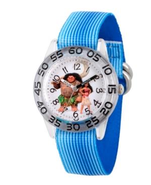 Disney Moana And Maui Boys' Clear Plastic Time Teacher Watch