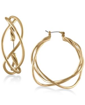 Rachel Rachel Roy Gold-tone Twisted Wire Hoop Earrings