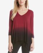 Karen Kane V-neck Ombre T-shirt