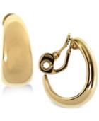 Anne Klein Gold-tone Clip-on Hoop Earrings