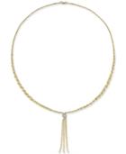 Rope Tassel Lariat Necklace In 14k Gold