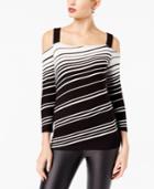 I.n.c. Striped Off-the-shoulder Top, Created For Macy's