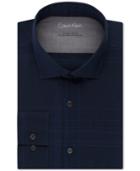 Calvin Klein X Extra Slim-fit Midnight Exploded Plaid Dress Shirt