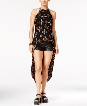 Material Girl Juniors' High-low Halter Blouse, Only At Macy's