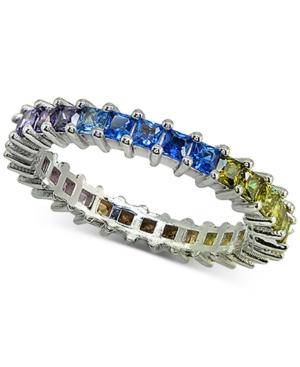 Giani Bernini Cubic Zironia Rainbow Ring In Sterling Silver, Created For Macy's