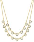 Charter Club Gold-tone Iridescent Crystal Double Layer Necklace, Only At Macy's