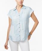 Style & Co. Short-sleeve Denim Shirt, Only At Macy's