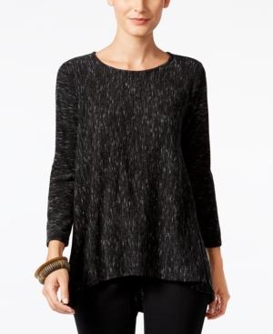 Alfani Marled High-low Sweater, Only At Macy's